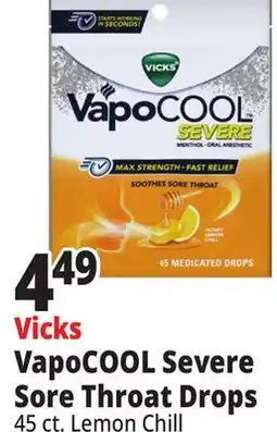 Ocean State Job Lot Vicks VapoCOOL Severe Sore Throat Drops offer