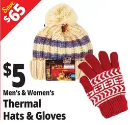 Ocean State Job Lot Men's & Women's Thermal Hats & Gloves offer