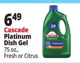 Ocean State Job Lot Cascade Complete Citrus Dishwasher Detergent with Dawn 75 oz offer