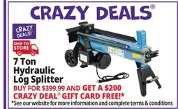 Ocean State Job Lot 7 Ton Hydraulic Log Splitter offer