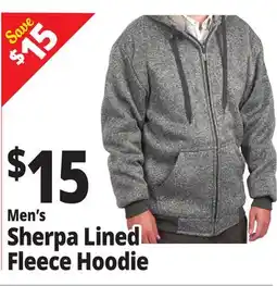 Ocean State Job Lot Men's Sherpa Lined Fleece Hoodie offer