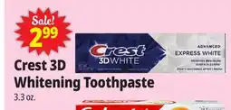 Ocean State Job Lot Crest 3D Whitening Toothpaste offer