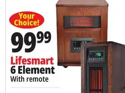 Ocean State Job Lot Lifesmart 6 Element Wood Cabinet Infrared Heater offer