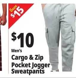 Ocean State Job Lot Cargo & Zip Pocket Jogger Sweatpants offer