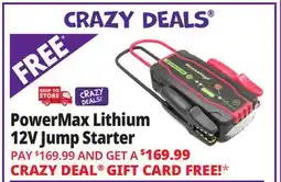 Ocean State Job Lot PowerMax Lithium 12V Jump Starter offer