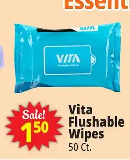 Ocean State Job Lot Vita Flushable Wipes offer