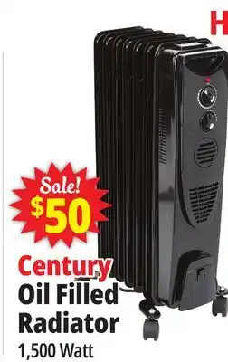 Ocean State Job Lot Century Oil-Filled Radiator Heater White offer
