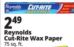Ocean State Job Lot Reynolds Kitchens Cut-Rite Wax Paper 75 sq ft offer
