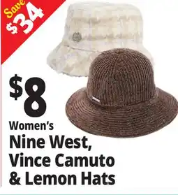 Ocean State Job Lot Women's Nine West, Vince Camuto & Lemon Hats offer