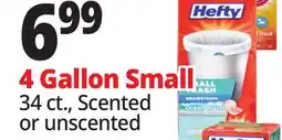 Ocean State Job Lot Hefty Small Trash Ocean Water 4 Gallon Trash Bags 34 Count offer