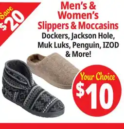 Ocean State Job Lot Men's & Women's Slippers & Moccasins offer
