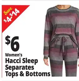 Ocean State Job Lot Women's Hacci Sleep Separates Tops & Bottoms offer