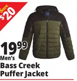 Ocean State Job Lot Men's Bass Creek Puffer Jacket offer