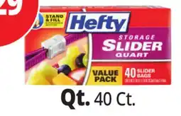 Ocean State Job Lot Hefty Storage Quart Slider Bags 40 Count offer