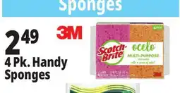 Ocean State Job Lot Scotch-Brite Ocelo Multi-Purpose 3M Sponges 4 Count offer