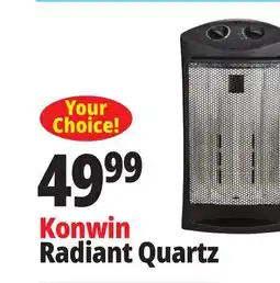 Ocean State Job Lot Konwin Infrared Quartz Tower Heater with Fan offer