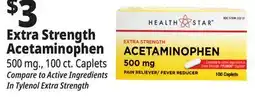 Ocean State Job Lot Health Star 500 mg Acetaminophen Pain Reliever 100 Caplets offer