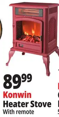 Ocean State Job Lot Freestanding Mini Stove Heater Red offer