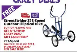 Ocean State Job Lot StreetStrider 3i Outdoor Elliptical Bike Blue offer