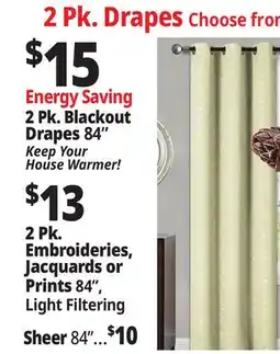 Ocean State Job Lot 2 Pk. Drapes offer