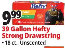 Ocean State Job Lot 39 Gallon Hefty Strong Drawstring offer