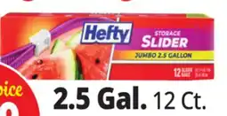 Ocean State Job Lot Hefty Storage Jumbo Gallon Slider Bags 12 Count offer