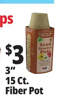 Ocean State Job Lot NK Lawn & Garden All Natural Fiber 3 Round Seed Starter Pots 15 Pots offer