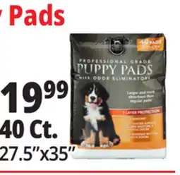 Ocean State Job Lot Huntington Pet Products Professional Grade 27.5 x 35 Puppy Pads with Odor Eliminators 40 Count offer