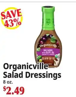 Ocean State Job Lot Organicville Salad Dressings offer