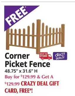 Ocean State Job Lot Corner Picket Fence offer