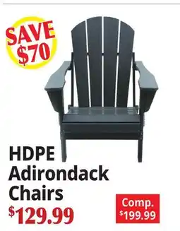 Ocean State Job Lot HDPE Adirondack Chairs offer