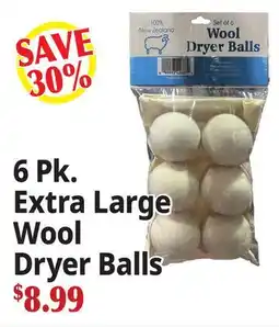 Ocean State Job Lot 6 Pk. Extra Large Wool Dryer Balls offer