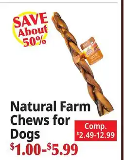 Ocean State Job Lot Natural Farm Chews for Dogs offer