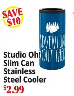 Ocean State Job Lot Studio Oh! Slim Can Stainless Steel Cooler offer