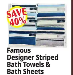 Ocean State Job Lot Famous Designer Striped Bath Towels offer