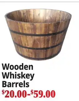 Ocean State Job Lot Wooden Whiskey Barrels offer