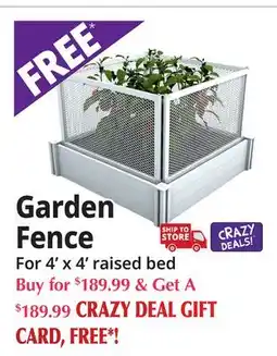 Ocean State Job Lot Garden Fence offer