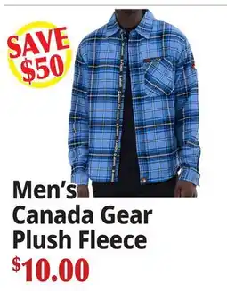 Ocean State Job Lot Men's Canada Gear Plush Fleece offer