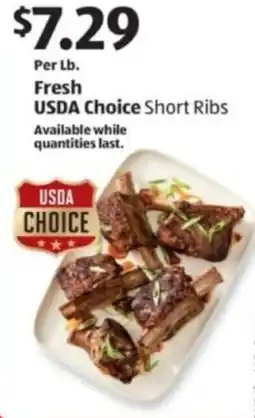 Aldi Fresh USDA Choice short ribs offer