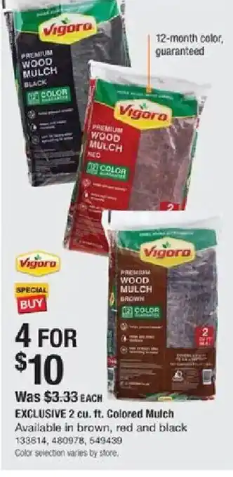 Vigoro colored mulch