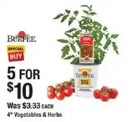 The Home Depot Vegetables & Herbs offer