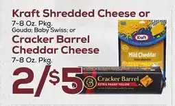 DeCicco & Sons Kraft Shredded Cheese or 7-8 Oz. Pkg. Cracker Barrel Cheddar Cheese 7-8 Oz. Pkg offer