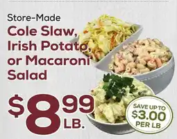 DeCicco & Sons Cole Slaw, Irish Potato, or Macaroni Salad offer