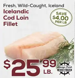 DeCicco & Sons Icelandic Cod Loin Fillet offer
