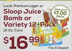 DeCicco & Sons Sloop Juice Bomb or Variety 12-Pack offer