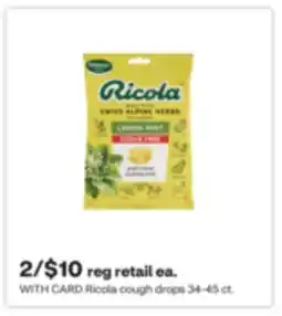 CVS Ricola cough drops offer