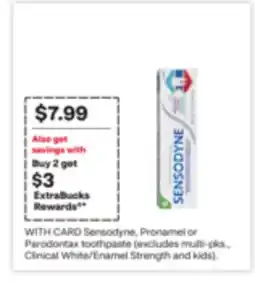 CVS Sensodyne, Pronamel or Parodontax toothpaste offer
