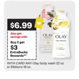CVS ANY Olay body wash 22 oz or Ribbons 18 oz offer