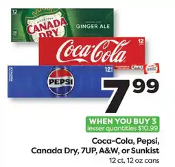 Weis Markets Coca-Cola, Pepsi, Canada Dry, 7UP, A&W, or Sunkist offer