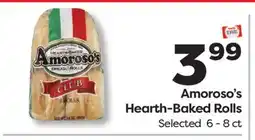 Weis Markets Amoroso's Hearth-Baked Rolls offer